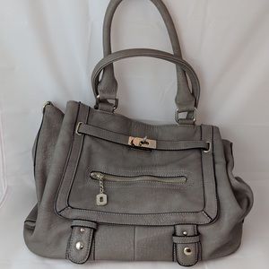 Gray JustFab Handbag-Satchel